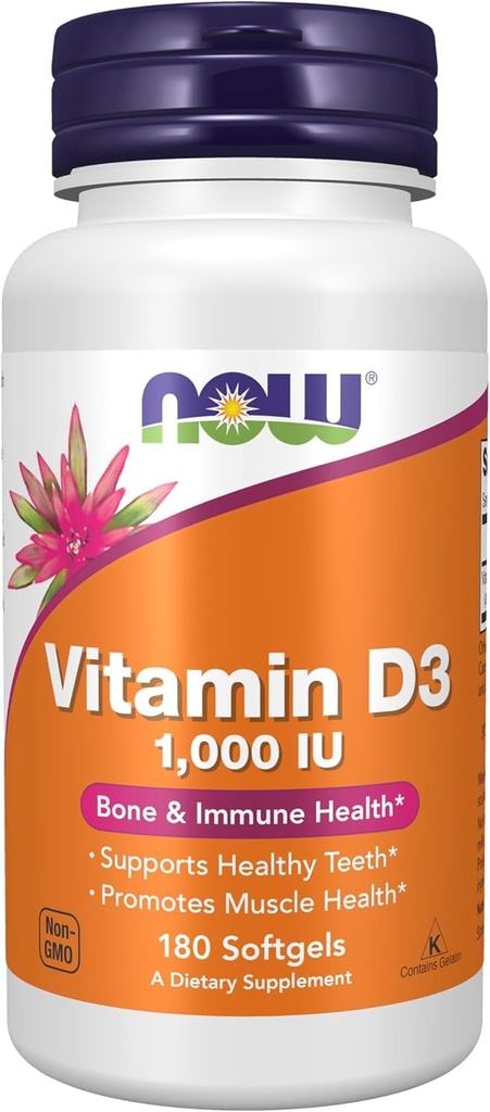 Zdaj hrana, vitamin D-3, visoka moč, 1000 IU, 180 Softgels