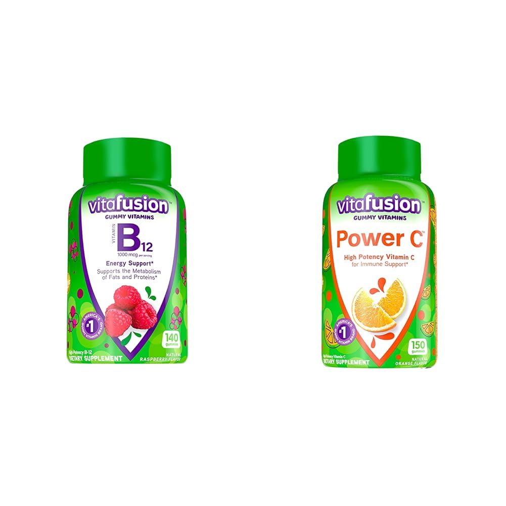 Vitafusion Vitamin B12 Gummy Vitamini 140 Število in moč C Vitamin C Gumies 150 Število