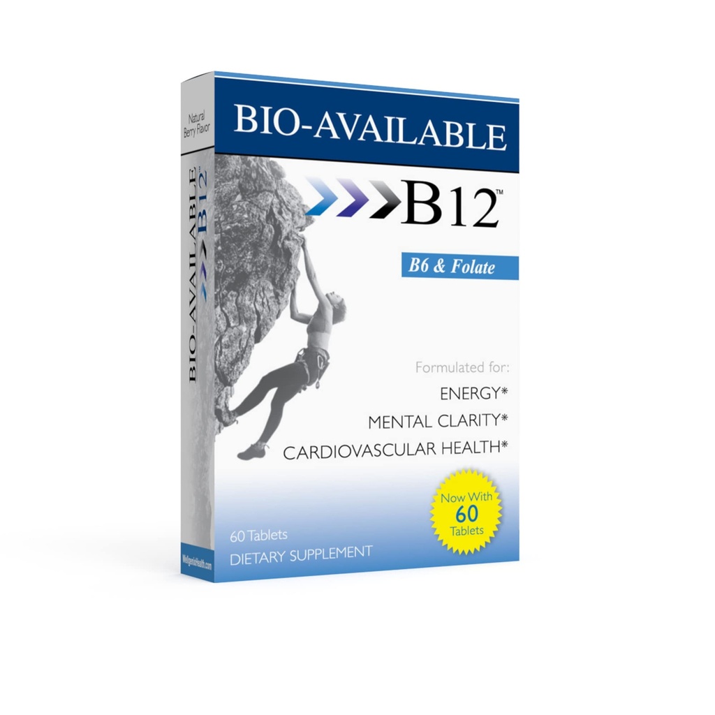 Wellgenix Bio Available Daily Multivitamini (60 ct) - Focus Support Formula z vitamini metil B12, B6, Folat & Biotin - Podjezična energija in prehranska dopolnila za imuno in splošno zdravje