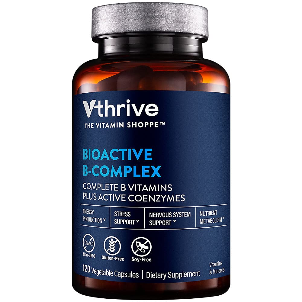Vthrive Bioactive B- Complex – vitamin B + aktivni koencimi za proizvodnjo energije (120 rastlinskih kapsul)