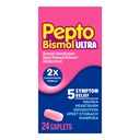 Pepto Bismol ULTRA Kapleti, vznemirjena lajšanje želodčne sluznice, navzea Relief, zgaga, lajšanje prebavnih motenj, zdravilo proti driski pri odraslih - 5 Symptom Relief, 24 ā