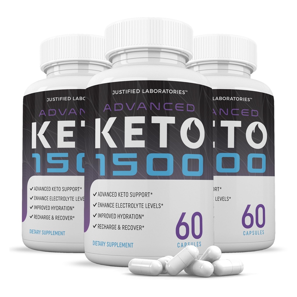 (3 pakiranje) Napredno Keto 1500 Keto tablete 1275MG Nova in izboljšana formula vsebuje Apple Cider kis Extra Deviško oljčno olje v prahu zeleni čaj List 180 kapsule