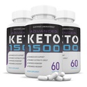 (3 pakiranje) Napredno Keto 1500 Keto tablete 1275MG Nova in izboljšana formula vsebuje Apple Cider kis Extra Deviško oljčno olje v prahu zeleni čaj List 180 kapsule