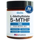 Vocks L metilfolat 15mg 5-MTHHF + metil B12 