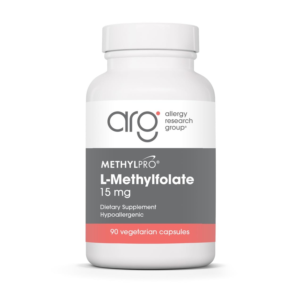 MetilPro L-metilfolat 15 mg - Biorazpoložljiv Folat Dodatek za zdravje možganov in nevrotransmiter podporo - Vegetarian & Hypoallergene - 90 Servinges - 90 Count