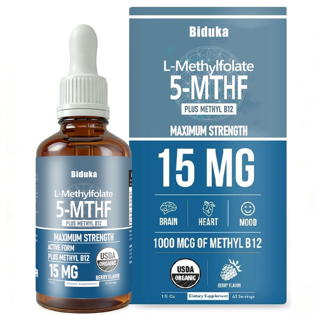 Organski L-metilfolat 15 mg + metil B12 1000mcg tekoče kapljice-60 Servisi