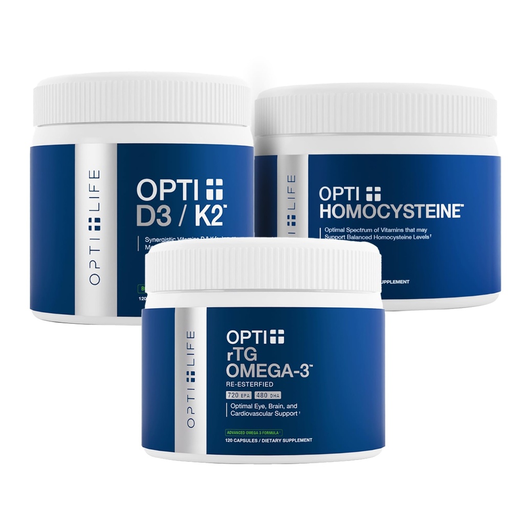Omega-3, Homocysteine B-vitamini in D3 K2 dopolnilni komplet 