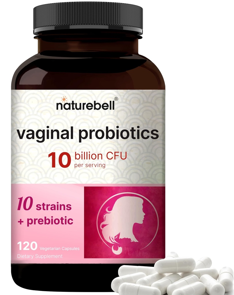 NatureBell Vaginalni probiotiki za ženske, 10 milijard CFU, 120 Veggie kapsule 