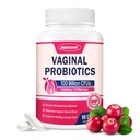 ZEBORA Vaginalni probiotiki za ženske 100 milijard CFU, probiotik za digestivno zdravje in vaginalni pH ravnovesje in urinarni trakt zdravje, z organskimi brusnicami in prebiotiki, 90 Veggie kapsule