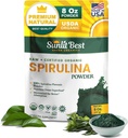 Sunlit Best Spirulina Powder Organic USDA - klorofil, hitra absorpcija, modro-zelena Spirulina Algae, Raw Vegan Protein - Ne-GMO, Gluten Free Superfood Energy, Gut, Imunska podpora dodatek - 8 Oz