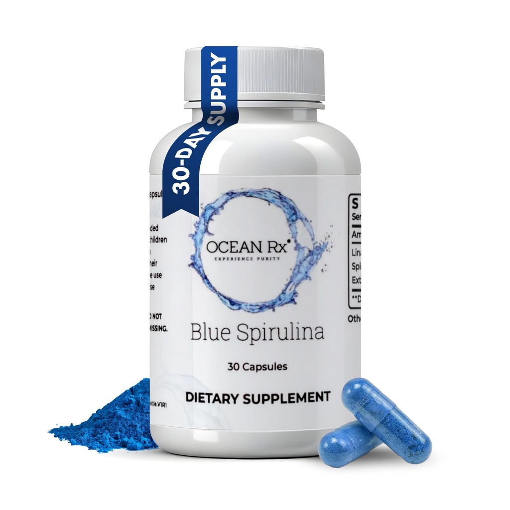 Organsko čista modra Spirulina Kapsule 