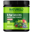 NATURELO Raw Greens Superfood Powder - Nesladkan - Boost Energy, Detox, Izboljšajte zdravje - Organic Spirulina - Pšenična trava - Cela prehrana Prehrana iz sadja in zelenjave - 480 Grams