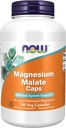 NOW Foods Supplements, Magnezijev Malate Caps z 95 mg elementarnega magnezija, Podpora živčnega sistema*, 180 Veg kapsule