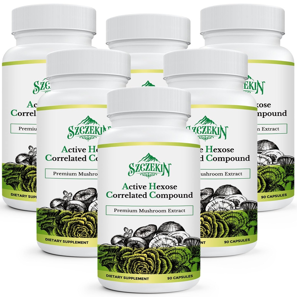 Active Hexose korelirana spojina 1500 mg dodatek, naravni 8 gob ekstrakt dodatek, imunski sistem, funkcija jeter, naravni ubijalec in T celic dejavnost, 540 Veggie kapsule