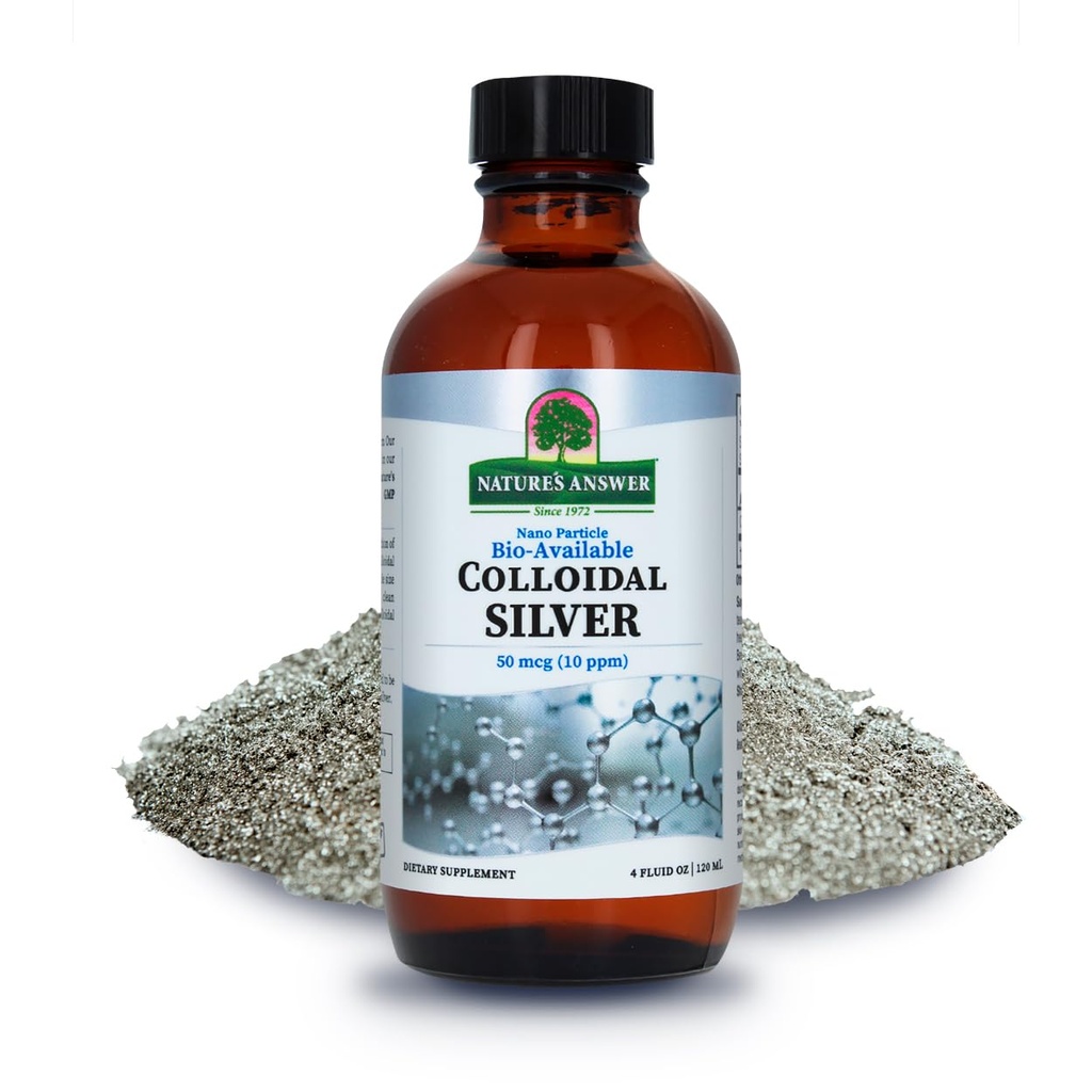 Koloidni Silver Liquid 10 PPM 50 MCG High Potency Superior Elemental Silver Liquid Salve Imunska podpora, 4 fl. oz 