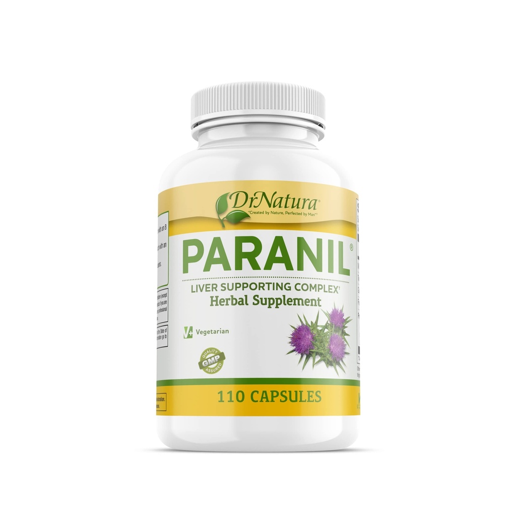 DrNatura Paranil® Jetra in Colon Cleanse - 17 Zeliščni kompleks z mlečnim osatom za razstrupljanje, 110 vegetarijanske kapsule