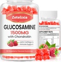 2 Pack Glukozamin Chondroitin Gumies, Glukozamin Chondroitin z MSM, Elderberry, Kurkuma - Skupni podporni dodatek za odrasle, moške in ženske, 120 Count