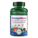 Izdelki čistosti OmegaBerry ribje olje z vitaminom D3 in organskim Acai - 1250mg koncentrirano molekulsko destilirano Ultra Pure Omega-3 ribje olje, 500mg DHA + 650mg EPA - 60 Soft Gels - 30 Day Na voljo od
