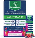 Smart je elektrolitni prašek - 1,690mg Elektroliti, 9 Eterični minerali in vitamini, 5 Antioksidanti, hitro in energizirajoča hidracija, ki so jih oblikovali zdravniki, < 1 Gram sladkor, Sour Berry aroma - 30 Packets