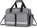 Trunab Medical Bag - Prazna vrečka za prvo pomoč za medicinsko sestro, zdravnik, bolničar - Domov Nega Sestra Bag z oblazinjeno plastjo za prenosnik - Patented Design - Siva