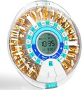 Windtrace Samodejni Dispenser tablet za starejše, Elektronski mesečni tablete Organizator z Alarm in svetlobe, 28 Day Pametni zaklep Medication Dispenser, Časovni tablet Dispenser Stroj za recepte in vitamine