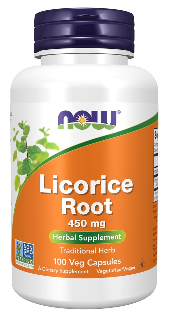 Zdaj dopolnila, Licorice Root (Glycyrrhiza glabra) 450 mg, Zeliščni dodatek, 100 Veg kapsule