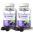 Bezgove jagode z vitaminom C in cinkom - Imunski booster Bezgove jagode za odrasle in otroke - Veganske naravne sestavine Obramba Multivitamini z antioksidant podporo (120 Gummies)