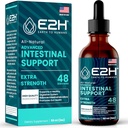 E2H Advanced Intestinalna podpora - Naravno črevesno čiščenje in Prebavna čistilo - Wormwood in črni Walnut Extract - Non-GMO, Vegan - 2 Fl Oz