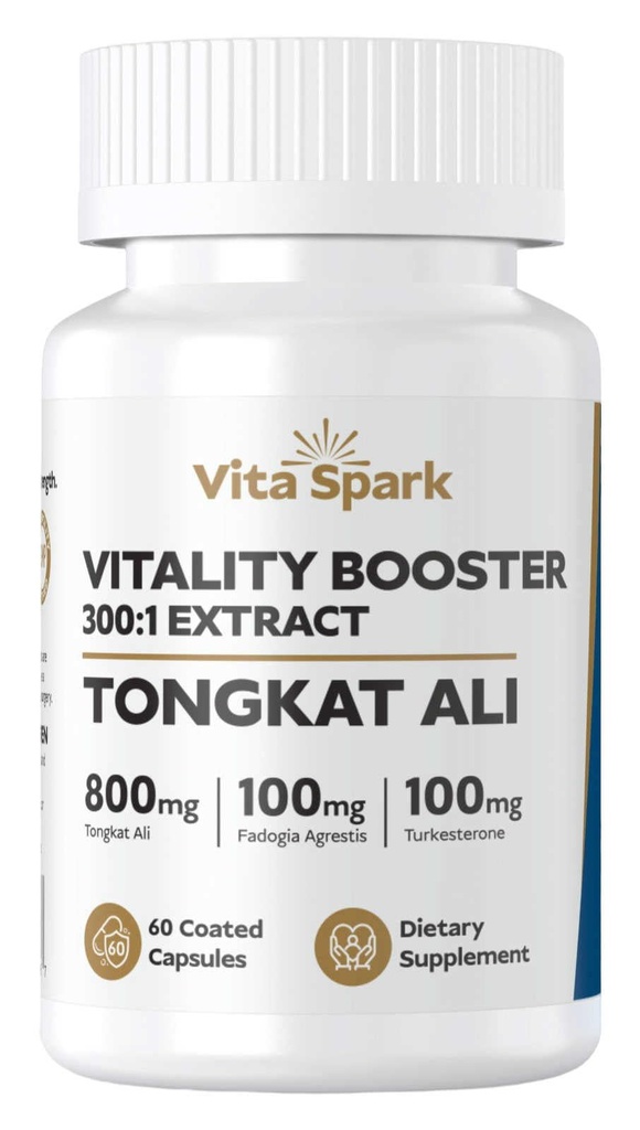 Tongkat Ali for Men - Longjack with Fadogia Agrestis & Turkesterone, Third-Party Certified Men's Supplement for Workout Performance Strength Vitality Energy Hormone Balance | 60 Capsules