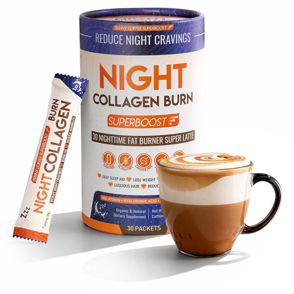 Night Collagen Burn - hujšanje & Belly Fat Burner & Pomoč za spanje za ženske in moške 