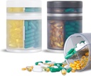 2 Pack KIGI velike zmogljivosti Medicina Organizator in tablete Primer s 4 oddelki