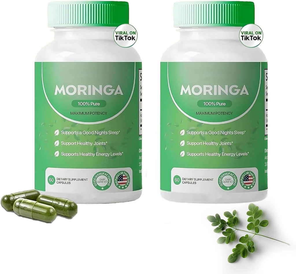 Moringa kapsule, Pure Moringa prašk kapsule - 800 mg Nutrient-Rich Moringa- spodbuja energijo, Gut dobro počutje (2)