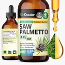BIO KRAUTER Saw Palmetto Extract - Vegan Saw Palmetto za moške in ženske - Podpora v urinu - Alkohol in sladkor brez - 4 Fl.Oz.