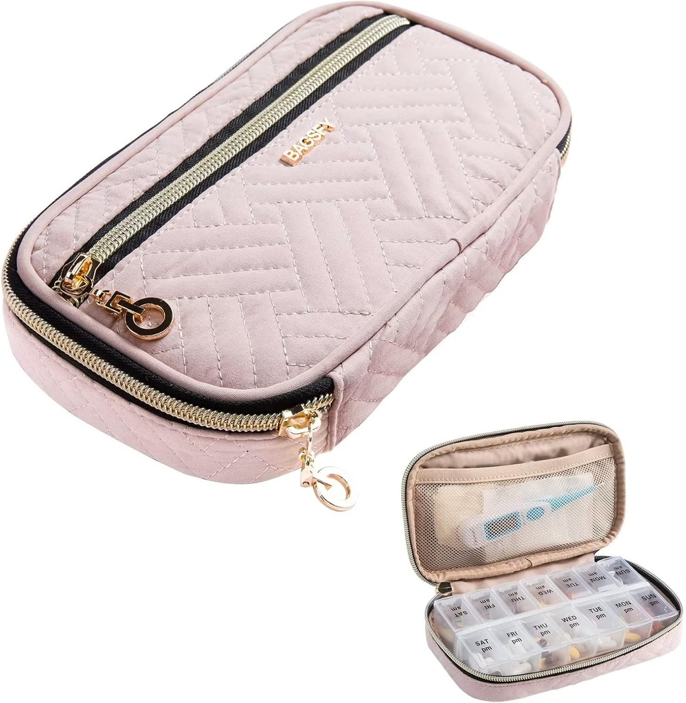 BagSFY tablete Organizator Primer 2 krat na dan-tedenski Medicine Organizator Potovalne tablete Škatla z Odstranljivi 7 dan Medicine Primer Zabojnik za ribje olje, Vitamin, Dopolnilo