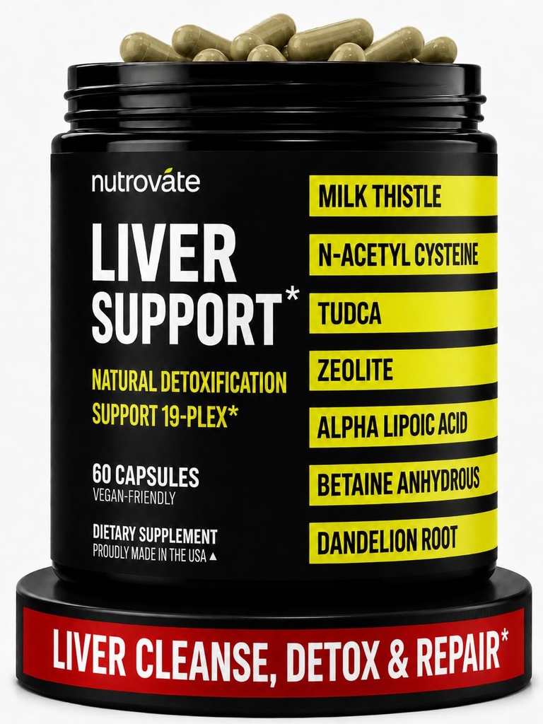 Liver Cleanse Detox & Repair with Milk Thistle, TUDCA, NAC, ALA and Zeolite