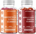 Vitamat Magnezij in jabolčni kiber Gumies - 60 Vegansko število vsak