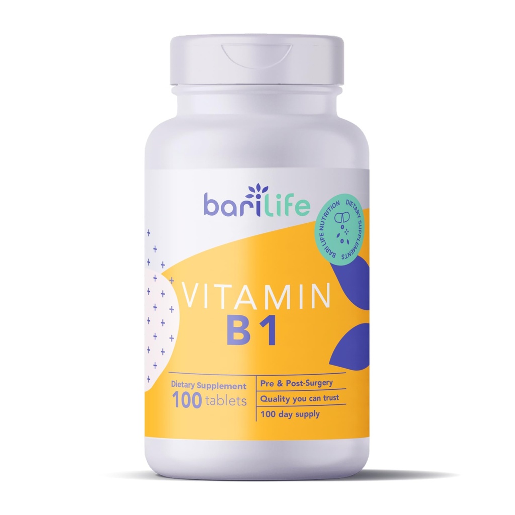 Bari Life Vitamin B1 100 mg tablete, tiamin, tiamin, prehranska dopolnila (100 tablet)