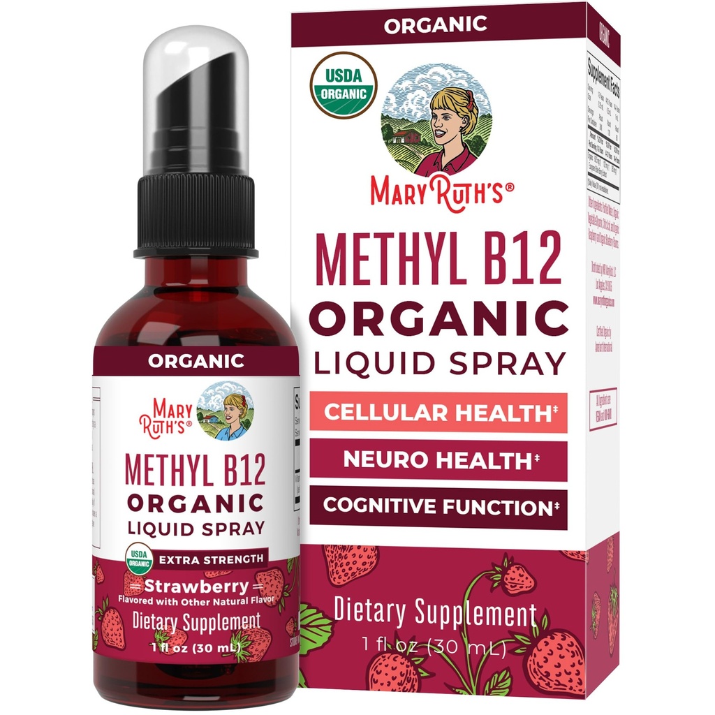 MaryRuth Organics Vitamin B12 Tekoči pršilo 