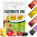 GREENPEOPLE elektroliti v prahu brez sladkorja - brez sladkorja Hidracija Elektrolitski paketi - sadne arome Elektrolitski napitek Miks - 8 Elektroliti 5 Vitamini in minerali Veganske ne-GMO 16 palice
