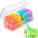 Zoksi Pill Organizer 2 Times a Day, Weekly 7 Day Pill Box, Daily Am Pm Pill Organizer, Travel Pill Case for Medicine, Fish Oils, Vitamin, Supplement