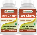 Best Natural Tart Cherry Extract 1000 mg 120 kapsul (120 število (paket po 2)