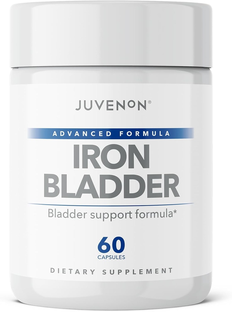 Juvenon Iron Bladder - Zeliščni dodatek za zdravo Bladder funkcijo - Inkontinenca podpora z bučnega semena ekstrakt, Soy Germ Extract, Saw Palmetto