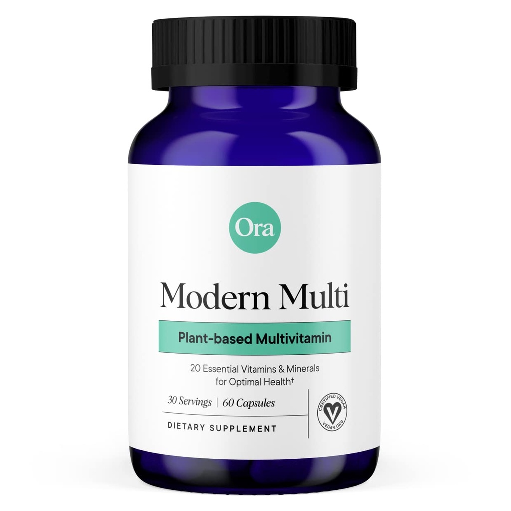 Multivitamin na osnovi organskih rastlin za ženske in moške, zaščita modrih luči - možgani, oči, energija, imunski, koža, lasje, srce in zdravje kosti, 60 veganskih kapsul
