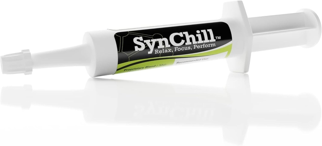Synchill ustni konj pomiritev Gel, 100% Natural & Nutritional Supplement, Lab Proven Rezultati, zasnovan za focus & Performance, Odobren z Olympic Professionals & Veterinarci, Made in USA - 1 Pack
