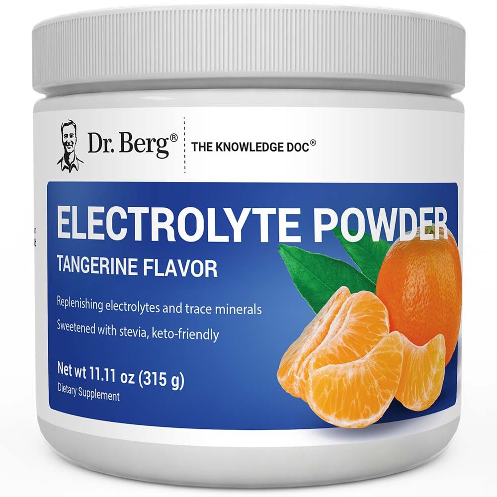 Dr. Berg Zero Sugar Hydration Keto Electrolyte Powder - Izboljšan w/ 1000 mg kalijeve in prave rožnate himalajske soli (NOT Tangerine Flavor Hydration Mix dodatek - 50 Služabnikov