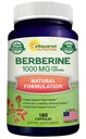 aSquared Nutrition Pure Berberine 1000mg dodatek - 180 Veggie kapsule, naravni berberin hidroklorid HCL Plus, Max Jakost 1000 mg (2X 500mg), Potent Berberine Vegan ekstrakt