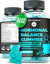 PMS Gumies Hormonal Balance Dodatki za ženske - Probiotic PMS Vitamini Menstrual Cramp Relief, Hot Flashes Menopause Podpora - PMS Relief z Dong Quai, Chasteberry, Black Cohosh & Ashwagandha