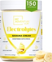 Zero Sugar - Banana Cream Elektroliti v prahu - Osvežilna Hidracija - Kofein brez energije z vsemi naravnimi sestavinami - Vegan Keto & Paleo - Sladkor brez elektrolitov v prahu mešamo - 150 Strežnice