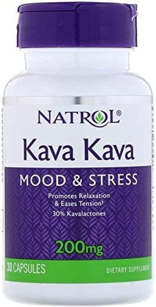 Kapsula Natrol Kava, 200 Mg - 30 na škatlo - 3 pakiranja na škatlo.