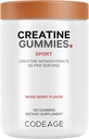 Koda Kreatin monohidrat Gumies Supplement - 5000mg Kreatin - AstraGin Panax & Astralagus - Sport Gummy - Mixed Berry Flavor - Kettlebell Shape Vitamini - Vegan - Non-GMO - 120 Gumies
